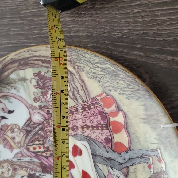 VTG Alice In Wonderland ALICE THE CROQUET GAME Collectors Plate 24K Gold Trim - Picture 8 of 8